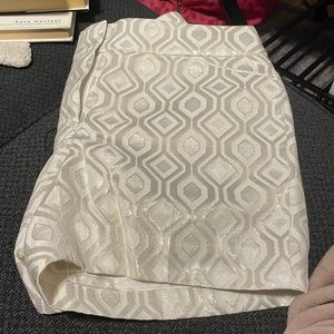 Perfect Condition WHBM Shimmery Silver and Black 5-inch Shorts
